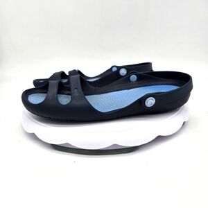 Crocs Shoes Women 9 Cleo II Double Strap Slingback Sandals Navy Blue